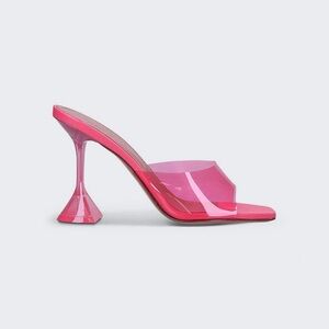🆕 Amina Muaddi Lupita Glass Sandal in Bubblegum